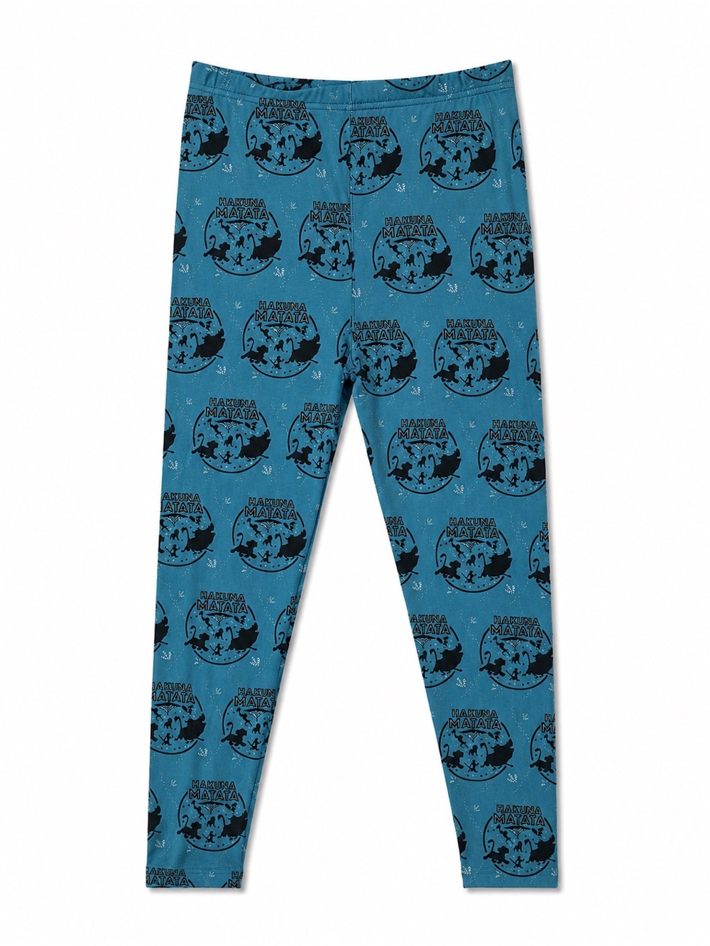 Women “hakuna matata” Blue Teal Print Leggings - Picture 1 of 4